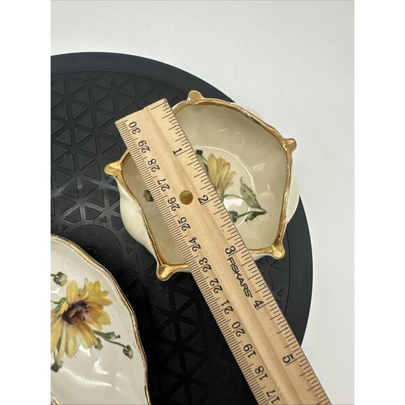 2 Holley Ross China Trinket Holders 22K Gold Trim - Picture 4 of 6